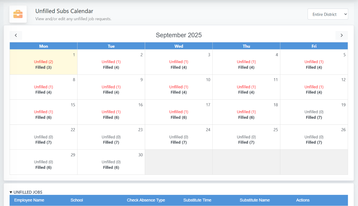 Substitute Agency Software